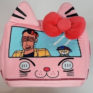 Sanrio Hello Kitty x Shinchan Cat School Bus tissue box holder